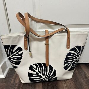 Brahmin White Monaco Tote Large
